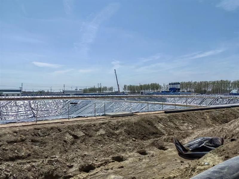 鱼塘土工膜实拍图19_厂家鸿跃环保