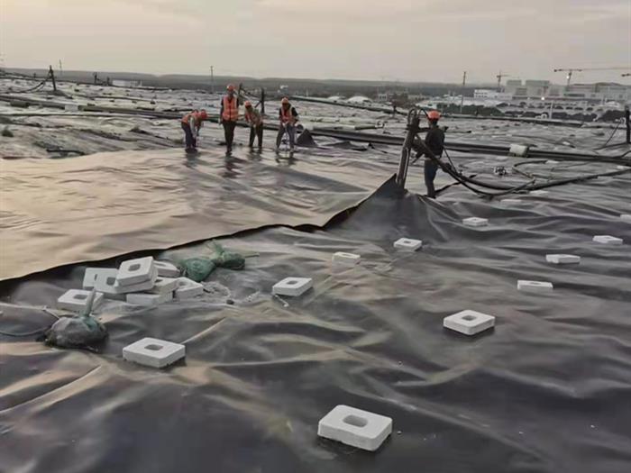 蓄水池土工膜实拍图12_厂家鸿跃环保
