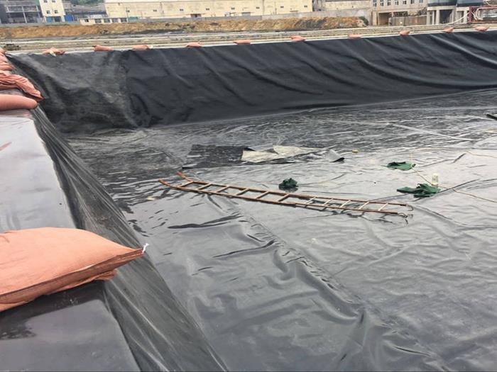 蓄水池土工膜实拍图18_厂家鸿跃环保
