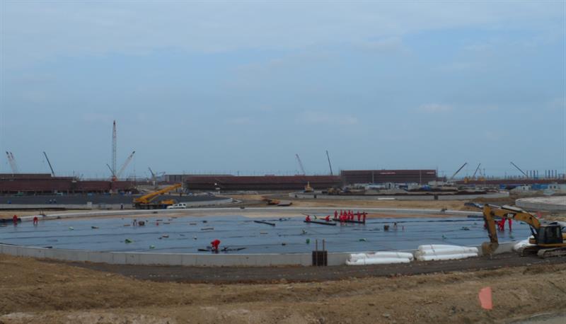 尾矿库土工膜实拍图23_厂家鸿跃环保
